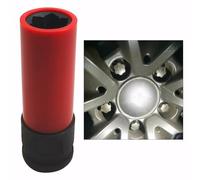 ZYNCUE Flower Design Lug Nut Socket 17mm 6-Point 85mm Long with Protective Sleeve 1/2 Inch Square Drive Compatible with Factory #000 990 5407