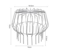 ZYNCUE for Stainless Steel Drain Mesh Cover Roof Drainage Ditch, Anti-Blocking Pipe Protector Compatible with 50/75/110/160/200mm Downspouts, Silver