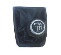 ZYNCUE Gear Shift Lever Dust Cover B8 2014-2024, Black PU Leather Gear Knob Gaiter for Replacement Part 3G2711113B 3Q0711049G(R6 Punched LHD)