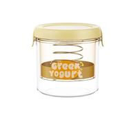 ZYNCUE Greek Yogurt Strainer with Lid, Fine Mesh Whey Separator for Creamy Homemade Yogurt, Cheese and Soy Milk, Space-Saving Stainless Steel Kitchen Tool, Green