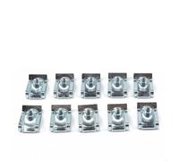ZYNCUE M6 Spire Clips Lug Nuts Chimney U Nuts 10pcs Panel Fasteners -Shaped Fixings for Door Trims Roof Linings Dashboards 304 for Stainless Steel Zinc Plated Automotive Hardware Front