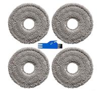 ZYNCUE Microfiber Mop Pad and Brush Replacement Kit, 4 Mop Pads Plus 1 Cleaning Brush Compatible with for Dreame and for Xiaomi L10/L20/L30/L40/L50/X30/X40/X50 Series, Quick Install, Reusable