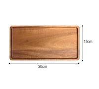 ZYNCUE Natural Solid Wood Irregular Oval Dinner Plate and Serving Tray 30cm for Snack Fruit Cake Dessert Cheese Board Kitchen Dining Home Decor