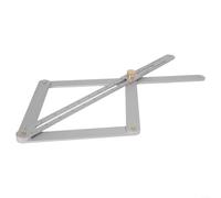 ZYNCUE Professional Multi-Angle Protractor 280mm Stainless Steel Angle Measure for DIY Construction True for Zero Hook Internal External Scale Silver(Long)