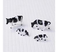 ZYNCUE Realistic 1 87 Scale HO/OO Gauge Model Railway Cows 10 Black & White Cow Figures for Kids