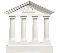 ZYNCUE Resin Thinker Statue Abstract Art for Sculpture European Style Temple Column Decor for Desk Shelf Office Modern Home Ornament White Polished Figure 6.5 Inch(B)