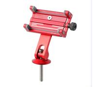 ZYNCUE Robust Aluminum Phone Holder for Bikes with Innovative Locking System Ideal for Active Riders (Handlebar model Red)