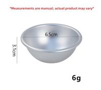 ZYNCUE Round Aluminium Alloy Snow Skin Mooncake for Baking Various Desserts Including Mochi, Jelly, Pudding and Cakes with Smooth Rim Easy Deing, Silver 8cm