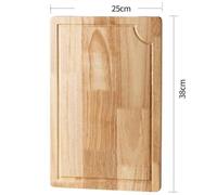 ZYNCUE Set of 3 Oak Wooden Cutting Boards in Large Medium Small Sizes, Colour Coded for Meat Vegetables Cheese, Solid Wood Kitchen Tools Easy to Clean