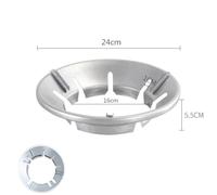 ZYNCUE Silver Iron Wind Shield Bracket and Energy Saving Cover for Wok Ring, Gas Stove Windproof Guard for Multiple Bayonet Designs
