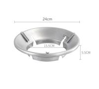 ZYNCUE Silver Iron Wind Shield Bracket and Energy Saving Cover for Wok Ring, Gas Stove Windproof Guard for Multiple Bayonet Designs