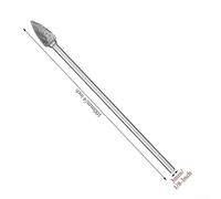 ZYNCUE Solid Carbide Rotary Burrs Set (5pcs, 100mm Long, Double Cut) for Rotary Tools - 6mm Head, 1/8" Shank, Compatible with for Dremel