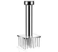 ZYNCUE Stainless Steel Meat Tenderizer with 19 to 28 Sharp Needles for Efficient Tenderizing of Beef, Pork, Poultry and Lamb, Ergonomic Grip, Mirror Polished Kitchen Tool, Silver