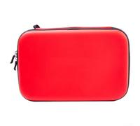 ZYNCUE Table Tennis Racket Bag with EVA Hard Shell Case for Paddle and Ball Protection, Large Capacity for 2 Rackets and 4 Balls, Features Elastic Band and Hand Strap for Carrying (red)