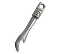ZYNCUE Titanium Crowbar Keychain, Multi-Functional EDC Pry Bar and Bottle Opener Everyday Carry, Silver, 6.4 x 0.9cm