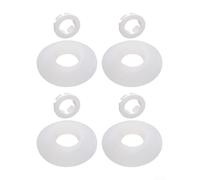 ZYNCUE Toilet Flush Valve Seal & Clip Kit for Armitage, Sottini, for Ideal Standard - High-Performance Rubber Seal, White/Black - 2/4 Sets