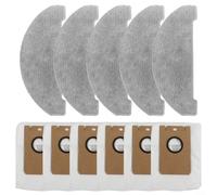 ZYNCUE Vacuum Replacement Parts For Vexilar For Cleanova W11 Self-Emptying Robot Vacuum Cleaner, Including 5 Mop Cloths, 6 Dust Bags