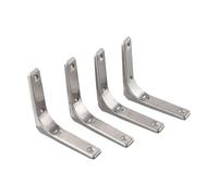 ZYNCUE Wall Mount for L Shaped Shelf Brackets for Heavy Duty Steel Support, 100x100x20mm, Black, Compatible with DIY Home Decor Furniture