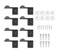 ZYNCUE Wall-Mounted Cap Rack for Hats - 32PCS Storage Organizer with Hooks & Anchors, Black/White for Baseball and Cowboy Hats