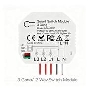 ZYNCUE WiFi Switch Module for Tuya for Zigbee 3.0, Compatible with Rocker and Reset Light Switches, Power-Off for Memory, for Compact Design Wall Box