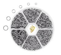 ZYNERY 1500pcs 304 Stainless Steel Open Jump Rings with Jewelry Rings for Jewelry Making Supplies, Jewelry Fix, Wire Wrapping, Crafts