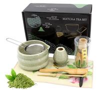 ZYNERY 8 Pcs Matcha Whisk Set, Matcha Kit for Ceremony with Whisk and Bowl, Matcha Spoon, Whisk Holder for Traditional Japanese Tea Lover