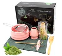 ZYNERY 8 Pcs Matcha Whisk Set, Matcha Kit for Ceremony with Whisk and Bowl, Matcha Spoon, Whisk Holder for Traditional Japanese Tea Lover