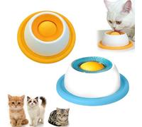 ZYNERY Cat Lick Bowl Toy, Pet Accessory Slow Feeding Enrichment Toy, Pet Lick Ball Interactive Cat Toys for Calming & Anxieties Relief, Snack Toy For Small Pets (2PCS)