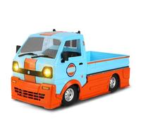 Zynflow 1/10 RC Drift Car for Adults, D14 Remote Control Car Drifting Sky-Blue Simulation Mini RC Van with Front and Rear Lights, Standard Version with Large Surroundings