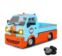 Zynflow 1/10 RC Drift Car for Adults, D14 Remote Control Car Drifting Sky-Blue Simulation Mini RC Van with Front and Rear Lights, Standard Version with Drift Tires & Large Surroundings