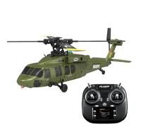 Zynflow K200 RC Helicopter for Adults, Black Hawk K200 Remote Controll Helicopter with Gyro, One-Key Stunt, K200 6CH Simulation Aerobatic Model with Optical Flow Positioning - Green/2 Battery