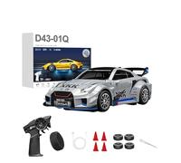 Zynflow RC Drift Car for Adults, 1/16 Scale Remote Control Car with High Speed 20KM/H, 2.4G Remote Control, Complete Kit, USB Charging, Alloy Build - D43-02/Mecha War Silver