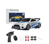 Zynflow RC Drift Car for Adults, 1/16 Scale Remote Control Car with High Speed 20KM/H, 2.4G Remote Control, Complete Kit, USB Charging, Alloy Build - D43-02/Liquid Silver