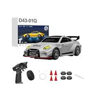 Zynflow RC Drift Car for Adults, 1/16 Scale Remote Control Car with High Speed 20KM/H, 2.4G Remote Control, Complete Kit, USB Charging, Alloy Build - D43-02/Gundam Gray