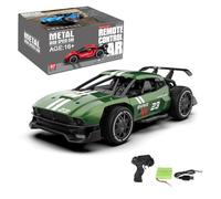 Zynflow RC Drift Car for Adults, 1/24 Scale 4CH 2.4G SL-3357 Drifting Remote Control Car Racing with High Speed 15KM/H, Automatic Correction, Charge Protection - Hunter Green