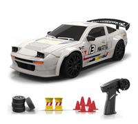 Zynflow RC Drift Car for Adults, S811 1/24 Scale 2.4G Fast Mini Remote Control Drift Car with Lights, High Speed 15-20KM/H, Dual Speed Switching, Gift for Teens Adults - White