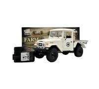 Zynflow RC Truck for Adults, 1/16 Scale C-44 Off-Road Remote Control Car Drifting, Rock Crawler Desert Truck with Rear Cargo Bed, Proportional Control - White