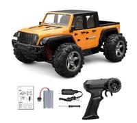 Zynflow RC Truck for Adults, 1/20 Scale C8819 Off-Road Remote Control Car Drifting with High Speed 36KM/H, Shock Absorption System, Full Proportional Control - Yellow/1 Battery