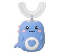 Zynor EasySmiles - Electric 360° Ultrasonic Toothbrush U-Shaped 360º Ultrasonic Toothbrush for Kids, Rechargeable with Soft Silicone Bristles & LED, Fun Dinosaur Design