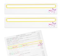 Zynoro Clear Mahjong Line Finder,2 Pack Bright Mahjong Rule Assistant, Beginner Mahjong Rule Reader, for Players (Yellow)
