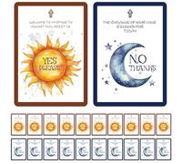 Zynoro Rounded Corners Yoga Consent Cards,20 Pcs Double-Sided Assist Cards for Yoga Teachers, Pilates and Dance,Yes or No Adjust Cards(7 * 10cm)