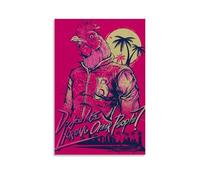 ZYNPCX Hotline MiamiWaterproof Poster Art Living Room Wall Bedroom Decoration Home Office And Gift Preparation Exquisite Gifts for Giving to People24x36inch(60x90cm) Hotline Miami
