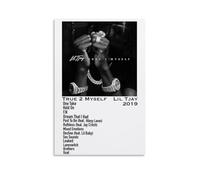 ZYNPCX Lil Tjay True 2 Myself Waterproof Poster Art Living Room Wall Bedroom Decoration Home Office And Gift Preparation Exquisite Gifts for Giving to People 20x30inch(50x75cm) Unframe-style
