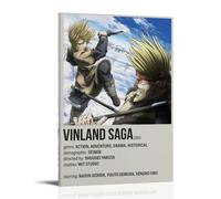 ZYNPCX Vinland Saga Waterproof Poster Art Living Room Wall Bedroom Decoration Home Office And Gift Preparation Exquisite Gifts for Giving to People 08x12inch(20x30cm) Frame-style