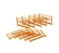 Zynphancer 10 Pcs Simulation Traffic Guard Rail Set - Plastic Toys for Road Sign Games, Traffic Education and Cognitive Development