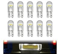 Zynqo 10Pcs 501 LED Bulbs W5W Bulb, Car Bulbs Sidelight Light T10 194 168 2825 Cool 0.5W 12V LED Side Light Car Bulbs Dome for Replacement Map Trunk Tail Courtesy License Plate Car Interior (White)