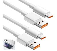 Zynqo 2 pcs 120W USB C Charger Cable, 6A Turbo Charging USB Type C Charger Cable, for Xiaomi 17 15T 15 14T 13T 12T, POCO X8 F8 M8 X7 M7 X6 M6 X5 Pro for Redmi Note 15/14/13/12/11/10, 2M (for17 15T)