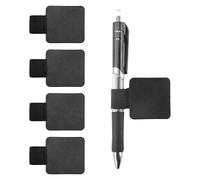Zynqo 5 Pack Self Adhesive Pen Loop Holder, Pen Loop Pens Holder for Notebook Elastic Stick Stylus Loops 3M Self Adhesive PU Leather Durable Pens Loops with Elastic for Dairy Journals Planners