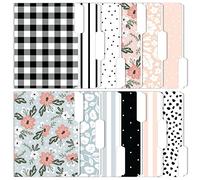 Zynshe Decorative File Folders, Set of 12-3 Tab Cute File Folders Letter Size Decorative Colored File Folders Boho Manilla Folders 8.5 x 11 - Pretty File Folders Home Office Supplies (Harmony)