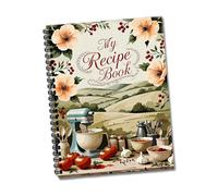 ZYNTAVA Blank Recipe Book for Own Recipes, Retro Personalised Recipe Journal for 100 Recipes, A5 Empty White Cook Book, Cooking Gifts for Family & Cooking Lover (Green)